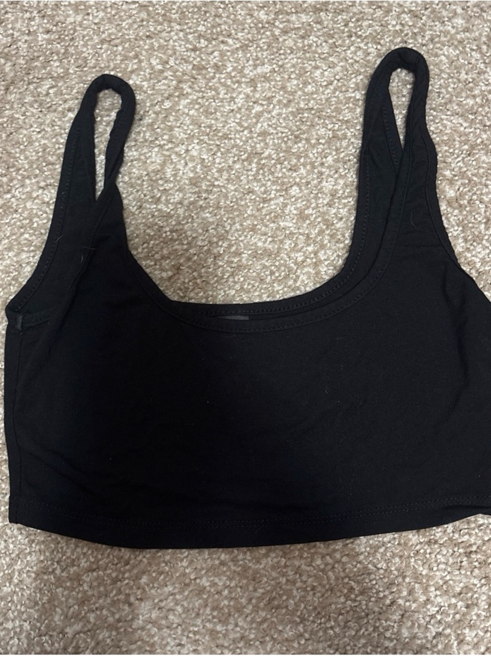 Black Women's Comfort Crop Bralette - Soft Support